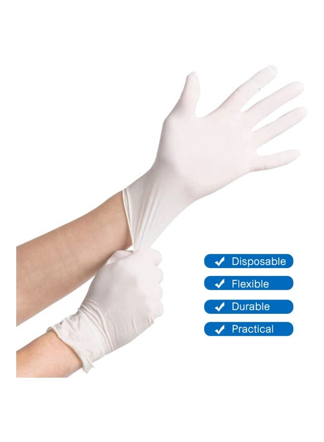 Disposable Latex Gloves White 22x6.80x12cm - Image 3