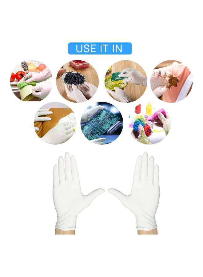 Disposable Latex Gloves White 22x6.80x12cm - Image 4