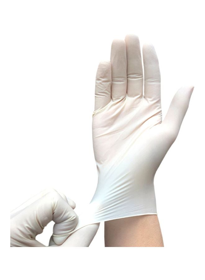 Disposable Latex Gloves White 22x6.80x12cm - Image 2