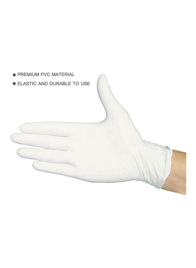 Disposable Latex Gloves White 22x6.80x12cm - Image 3