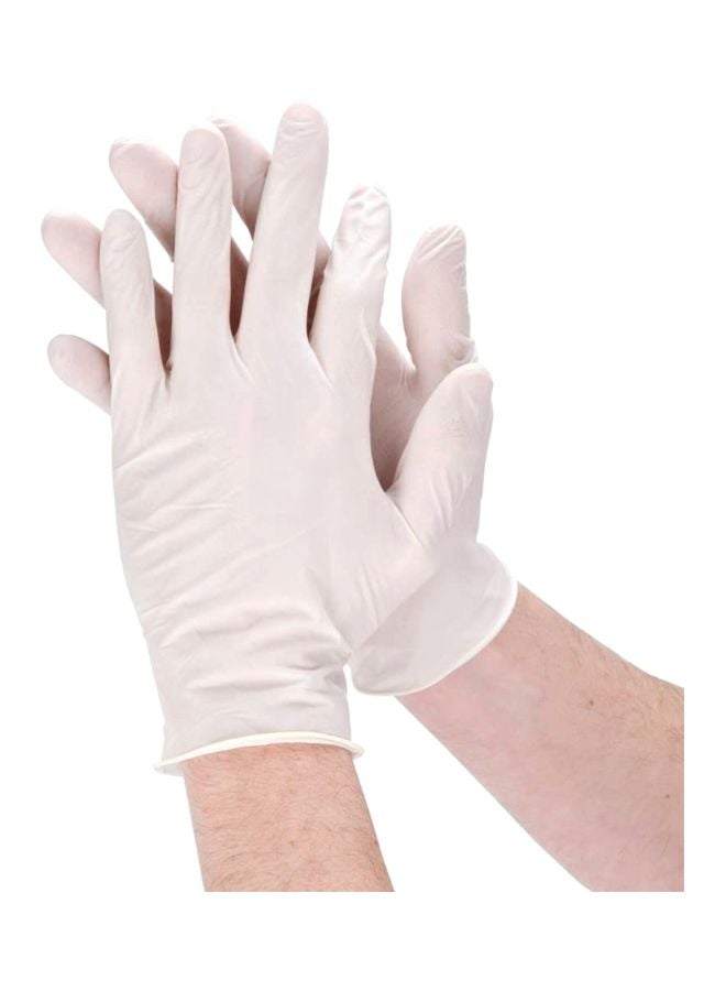 Disposable Latex Gloves White 22x6.80x12cm - Image 4