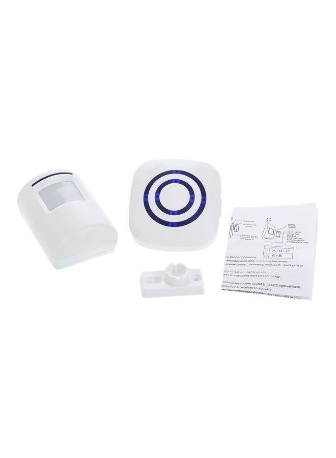 ANSELF Wireless PIR Motion Sensor Door Bell White/Blue 10x9x9cm - Image 1