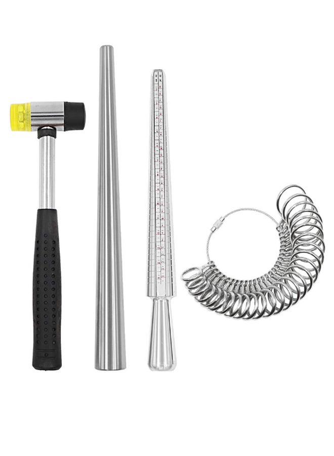 Generic Metal Ring Sizer Kit Silver/Black 
