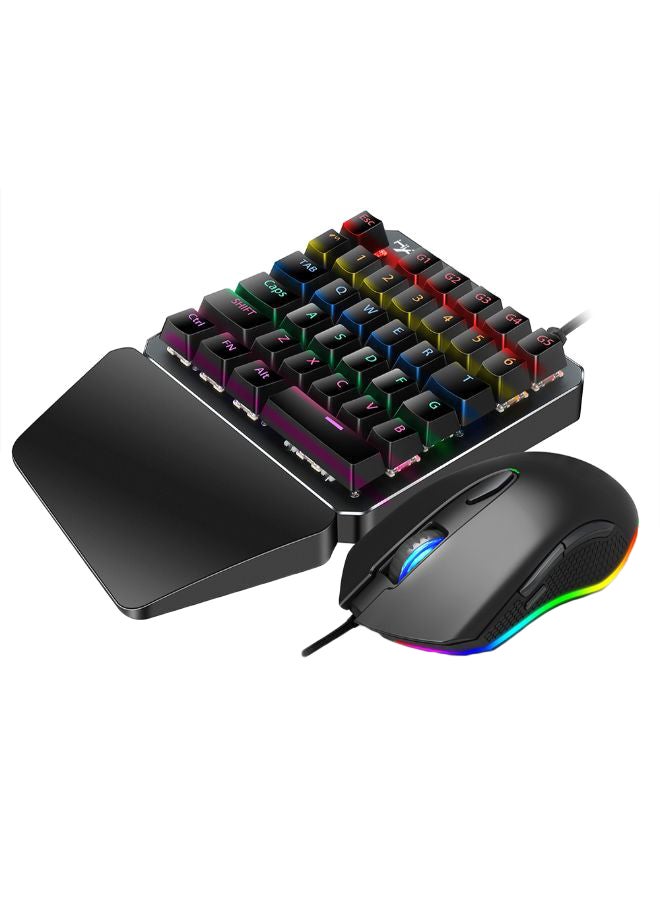 HXSJ Programming Mice And One-handed Mechanical Keyboard Set Black  - Image 2