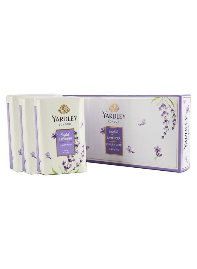 Yardley Pack Of 3 English Lavender Luxury Soap 3 x 100grams 