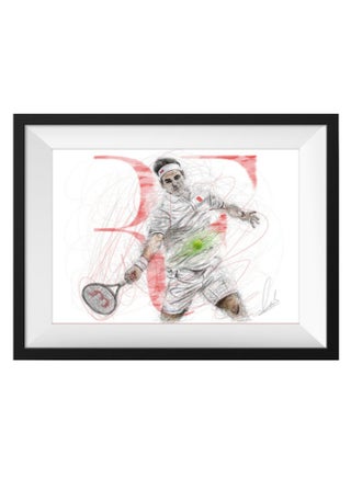 Roger Federer Poster Frame Multicolor 50 x 40centimeter - v1589554350/N38076512A_1