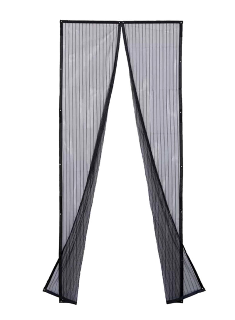 Hands Free Magnetic Drapery Black/Clear 39 x 83inch