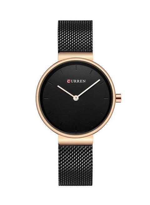 Women's Water Resistant Analog Wrist Watch 9016 - 35 mm -Black