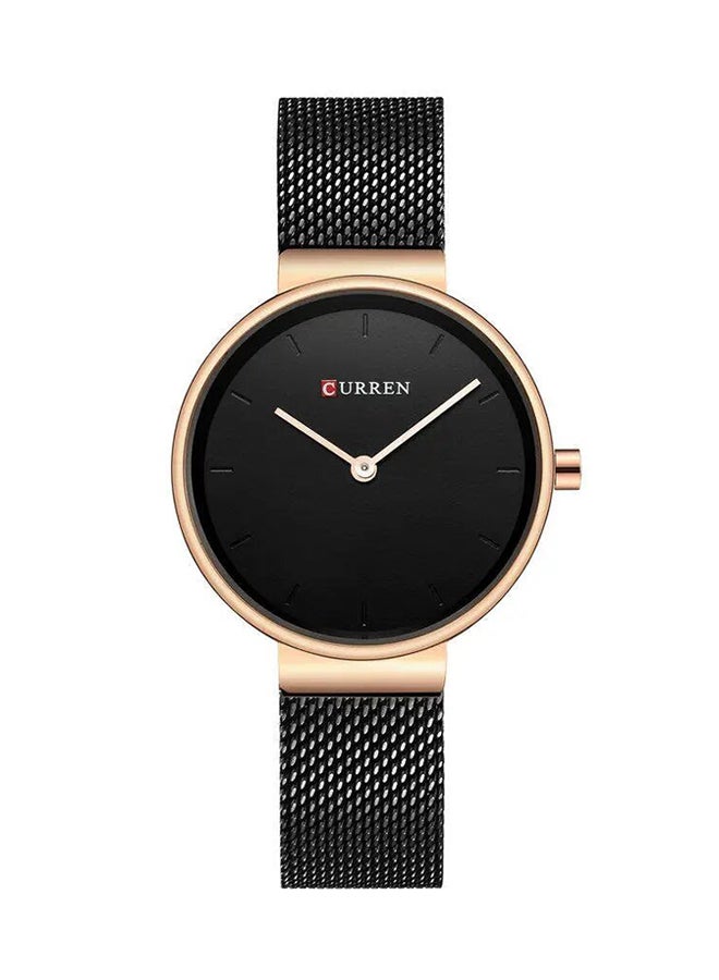 كارين ساعة يد بعقارب مقاومة للماء طراز 9016 - 35 مم - أسود للنساء - Image 1