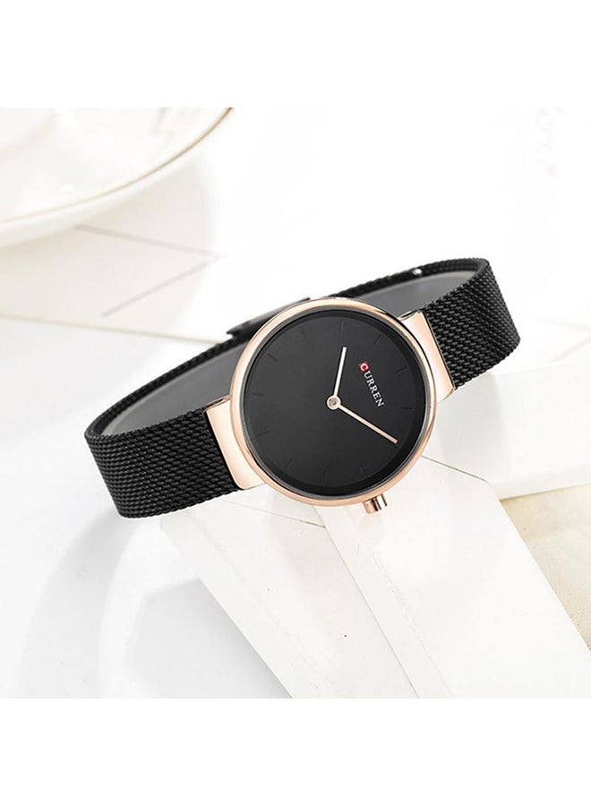 كارين ساعة يد بعقارب مقاومة للماء طراز 9016 - 35 مم - أسود للنساء - Image 4