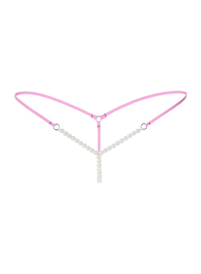 Temptation Thongs Soft Pearl Underwear Rose Red