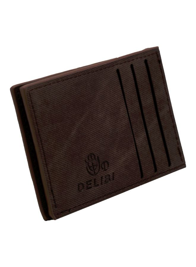 Delibi Leather Card Holder Coffee - Image 1