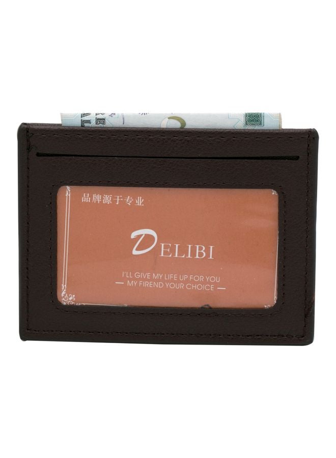 Leather Card Holder Coffee  - Image 2