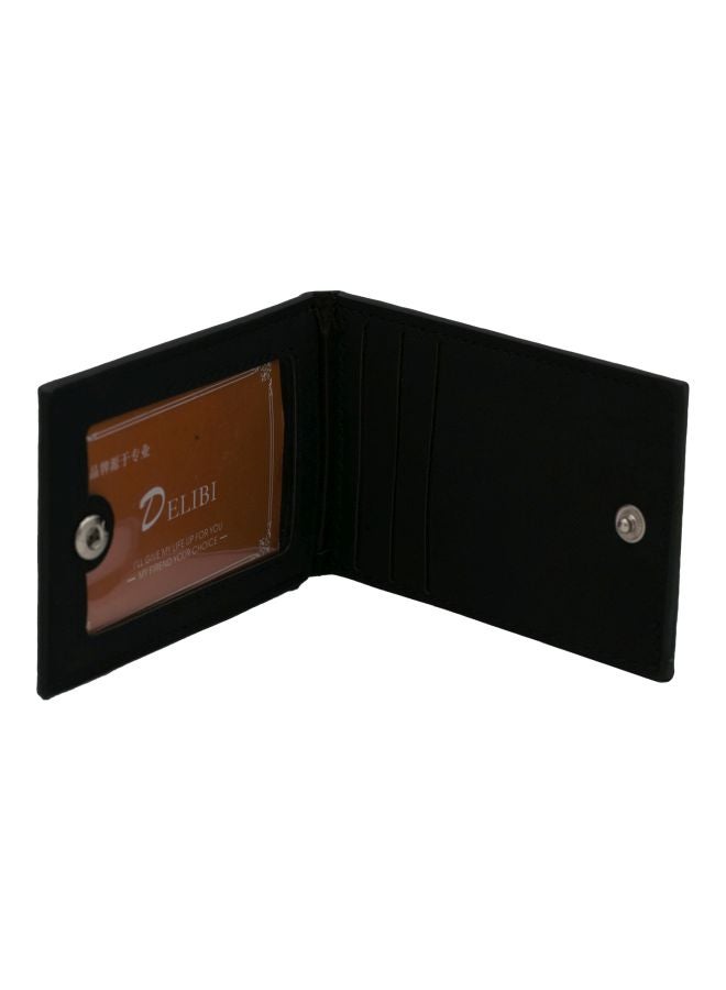 Leather Card Holder Wallet Black - Image 2