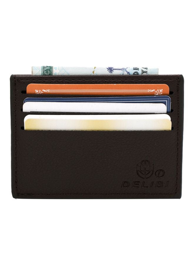 Leather Card Holder Coffee  - Image 3