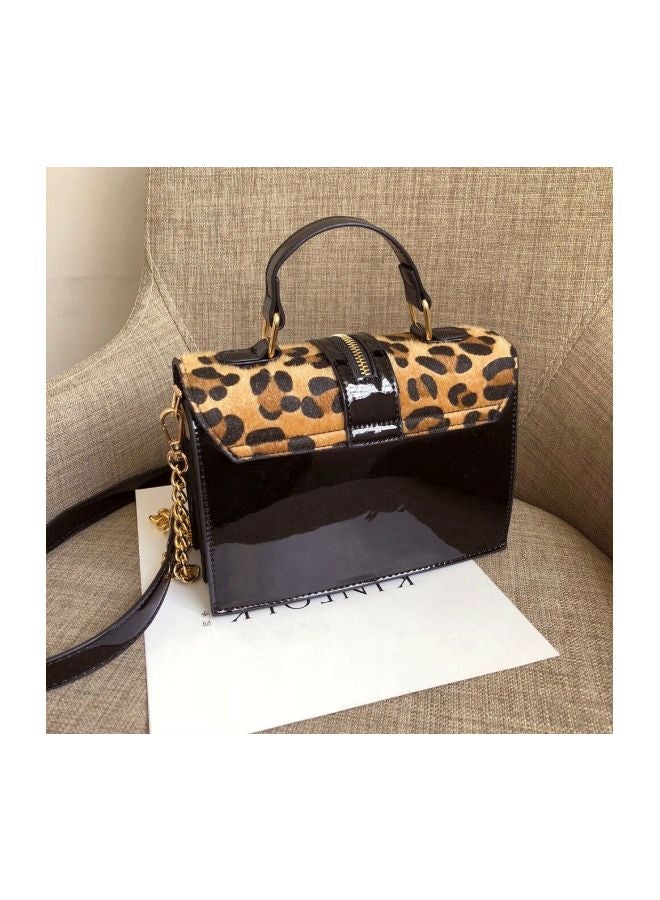 بيوينتي حقيبة كروس بتصميم جلد الفهد بني/أسود - Image 2