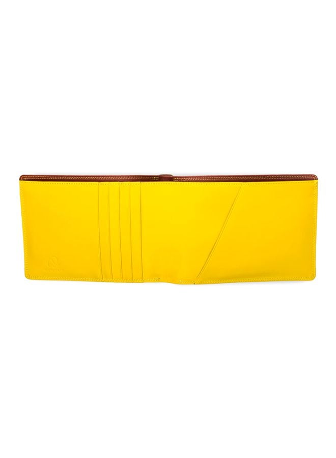 mywalit RFID Standard Wallet With Coin Pocket Brown/Yellow - Image 3