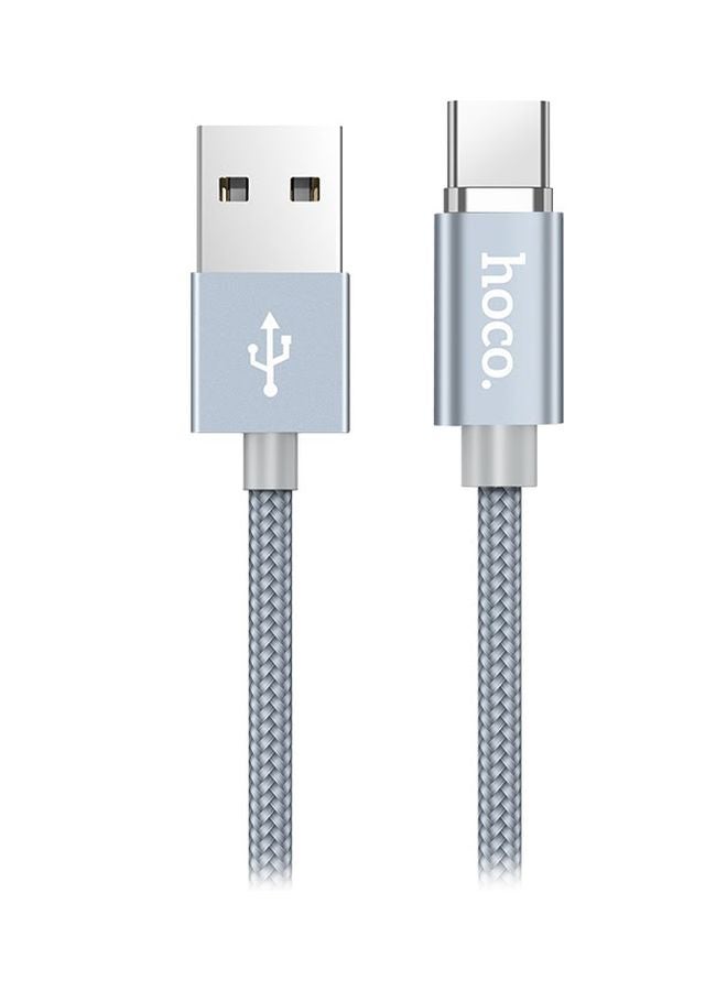 Hoco Magnetic Adsorption Type-C Charging Cable Grey - Image 1