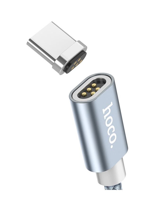 Hoco Magnetic Adsorption Type-C Charging Cable Grey - Image 4