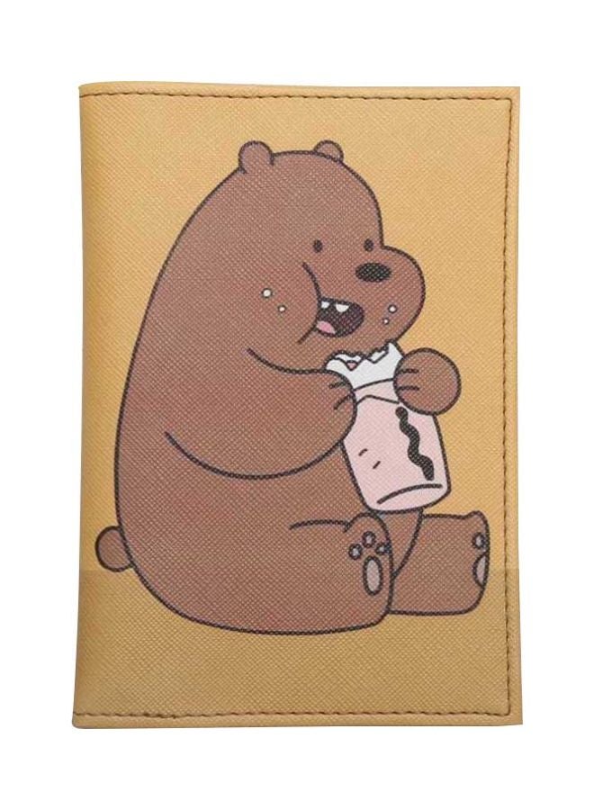 Beauenty PU Leather Card Holder Yellow/Brown  - Image 1