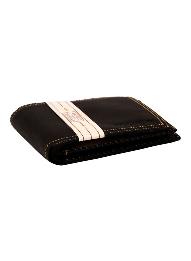 Leather Bi-Fold Wallet Black
