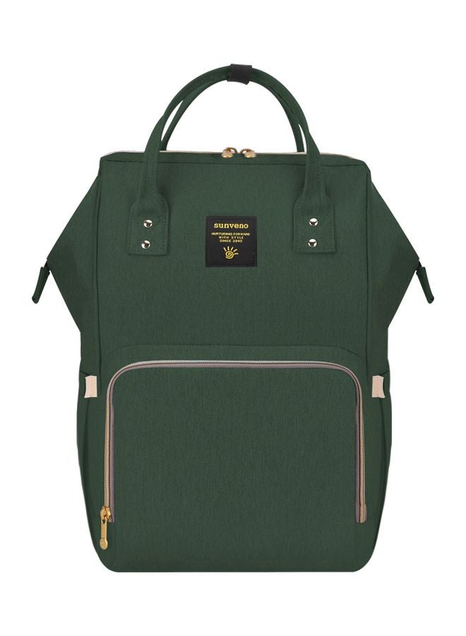 صنفينو حقيبة حفاضات من قماش الكانفاس مزودة بمنفذ USB أخضر زيتوني - Image 1