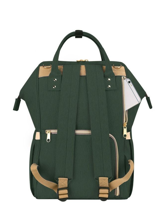 صنفينو حقيبة حفاضات من قماش الكانفاس مزودة بمنفذ USB أخضر زيتوني - Image 2