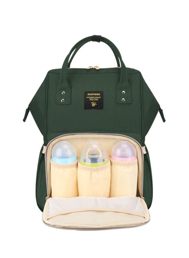 صنفينو حقيبة حفاضات من قماش الكانفاس مزودة بمنفذ USB أخضر زيتوني - Image 5