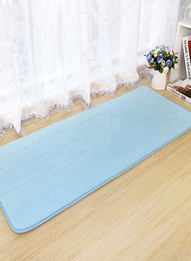 Generic Striped Pattern Anti-Skid Doormat Blue 50 x 80cm 