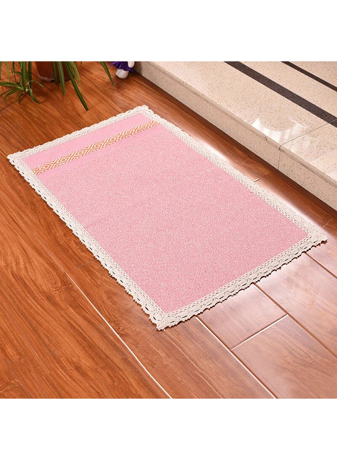 Generic Solid Pattern Anti-Skid Doormat Pink 45 x 70cm 