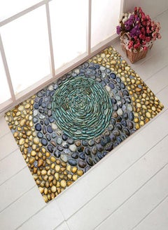 Stone Pattern Anti-Skid Doormat Multicolour 80 x 120cm