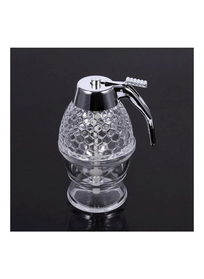 Jeecoo Non Drip Honey Dispenser Clear/Silver 200ml - Image 3