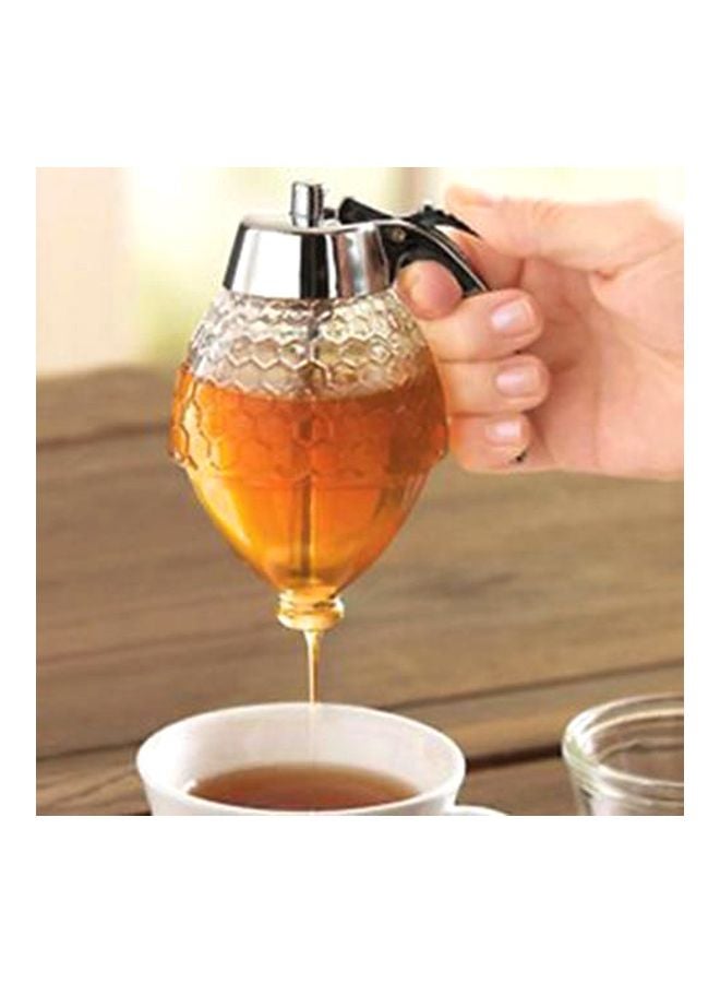 Jeecoo Non Drip Honey Dispenser Clear/Silver 200ml - Image 2