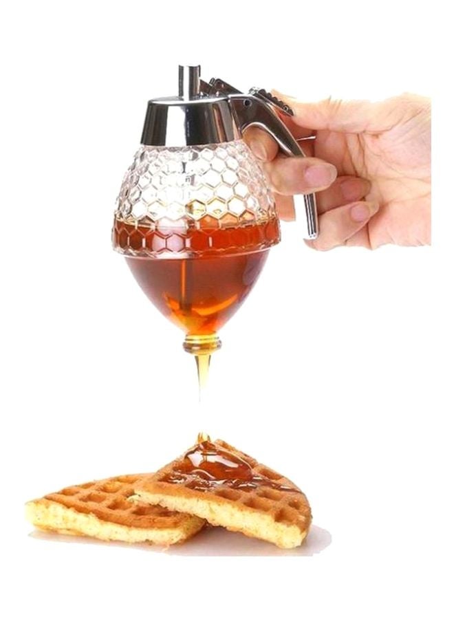 cindrella - Non Drip Honey Dispenser Clear/Silver 200ml - Image 1