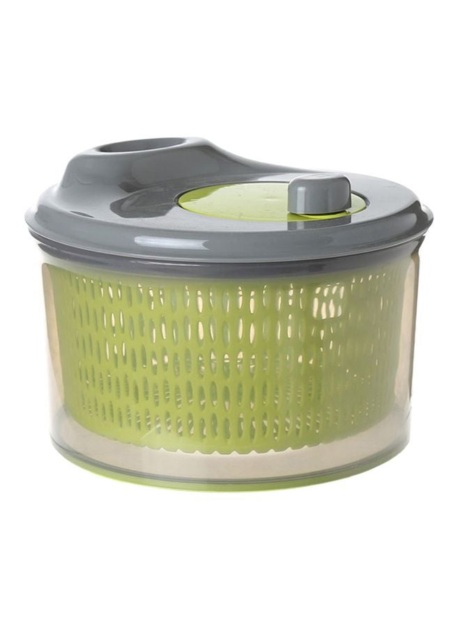 Generic Plastic Salad Spinner Green/Clear/Grey 24x16.5centimeter  - Image 1