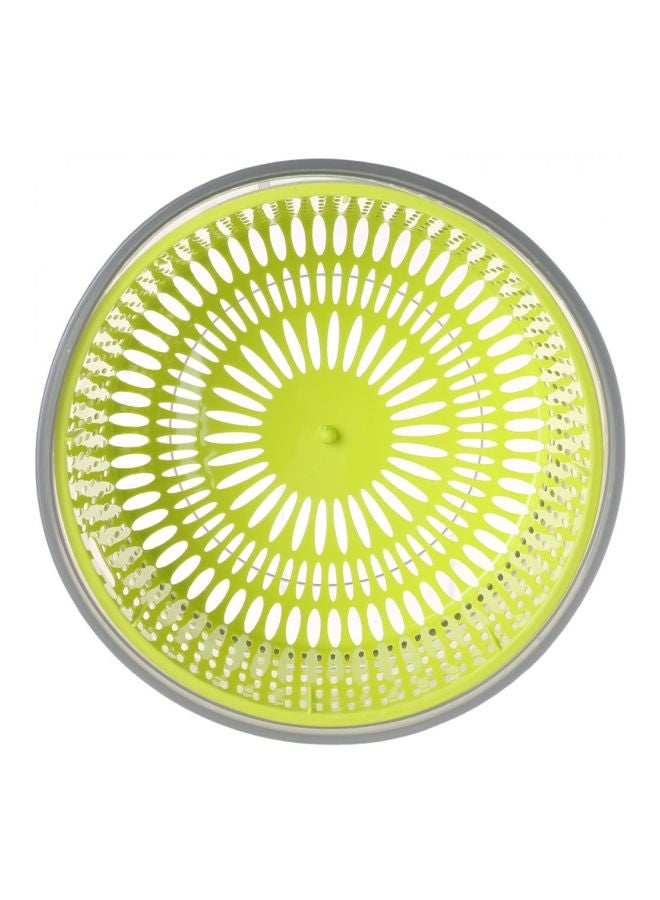 Generic Plastic Salad Spinner Green/Clear/Grey 24x16.5centimeter  - Image 2