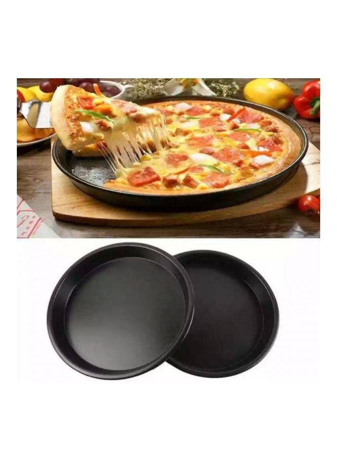 3-Piece Pizza Pan Set Black 26x28x34cm - Image 2