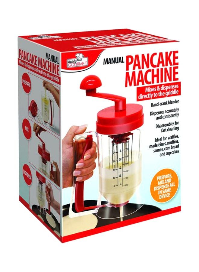 Handy Gourmet Manual Pancake Machine Red/Clear 16.8x11.43x22.3centimeter  - Image 2