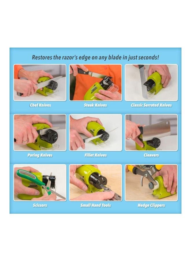 Swifty Sharp Ceramic Stone Motorized Knife Sharpener Green/Black 8.2cm  - Image 3