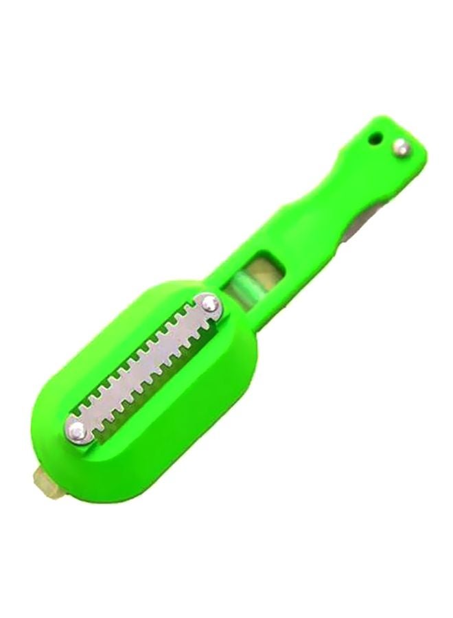 أداة إزالة حراشف السمك مع سكين تقطيع أخضر/فضي 25سم - Image 1