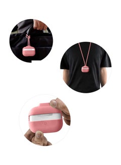 INEIX Protective Case Cover For Apple AirPods Pro With Hand And Neck Strap Mat Pink  - Image 3
