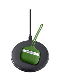 INEIX Protective Case Cover With Hand And Neck Strap For Apple AirPods Pro Dark Green  - Image 2