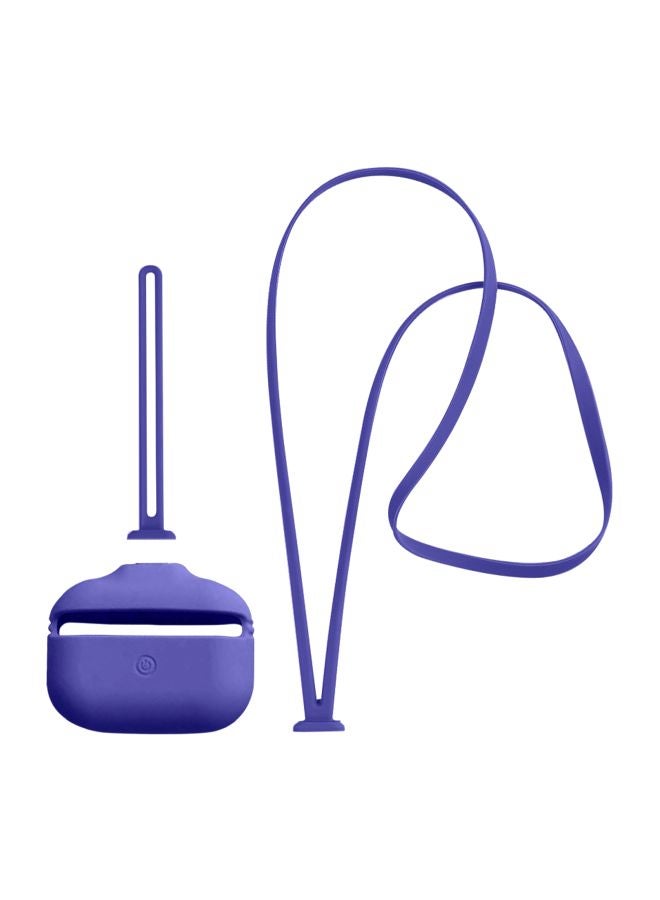 INEIX Protective Case Cover With Hand And Neck Strap For Apple AirPods Pro Dark Violet - Image 1