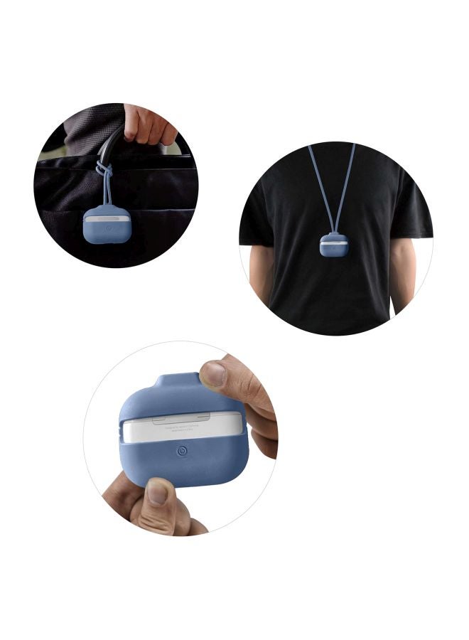 INEIX - Protective Case Cover With Hand And Neck Strap For Apple AirPods Pro Sky Blue - Image 1