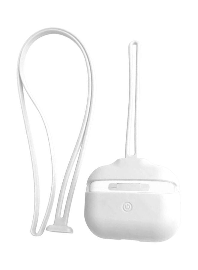 INEIX Silicone Case Cover With Hand And Neck Strap For Apple AirPods Pro White  - Image 5
