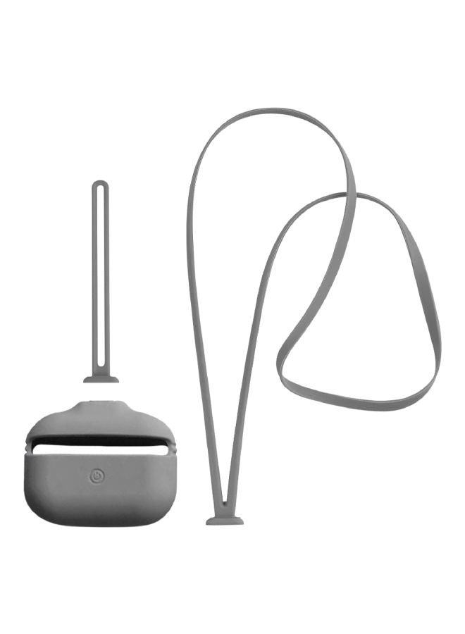 INEIX 3-Piece Protective Case Cover With Strap Kit For Apple AirPods Pro Grey - Image 1