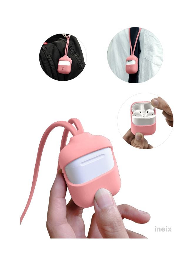 INEIX - 3-Piece Protective Case Cover Kit For Apple AirPods Mat Pink - Image 1