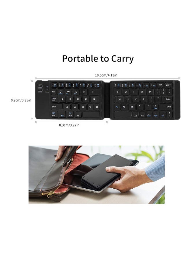 Bluetooth Folding Keyboard For iOS/Android/Windows Black