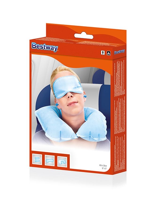 بست واي طقم وسادة قابلة للنفخ للسفر من 5 قطع combination أزرق فاتح/ أبيض 13x37سم - Image 2