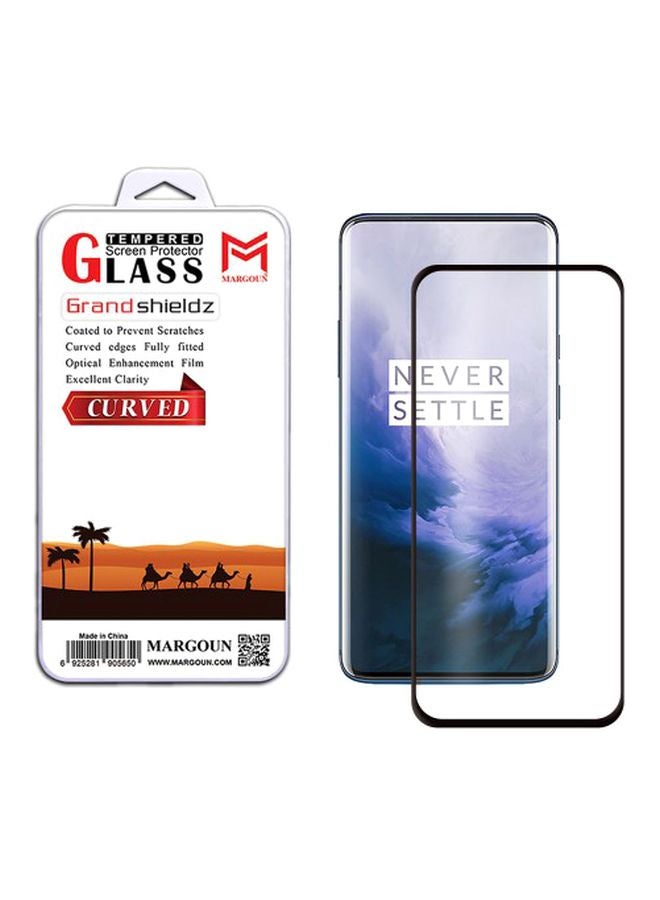 MARGOUN Tempered Glass Screen Protector For OnePlus 7 Pro Black/Clear - Image 2